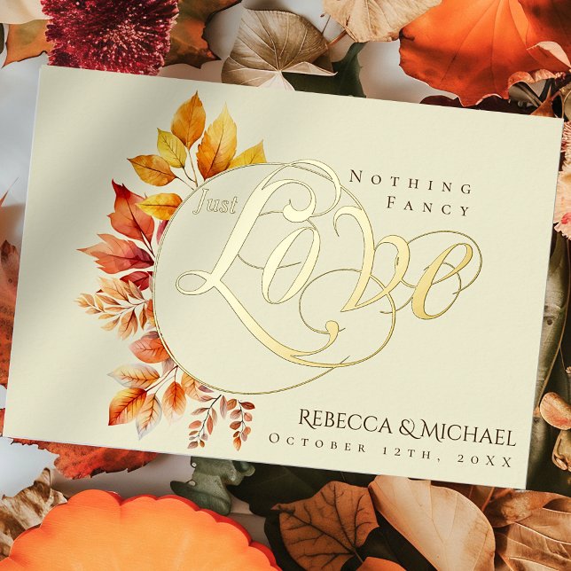 Nothing Fancy Just Love Fall Leaves Wedding (Creator Uploaded)