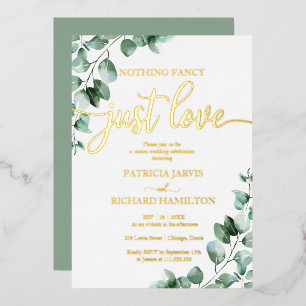 Nothing Fancy Just Love Greenery Wedding