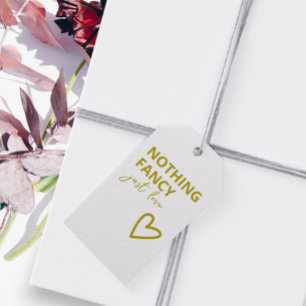 Nothing Fancy Just Love Groovy Green Wedding Gift Tags