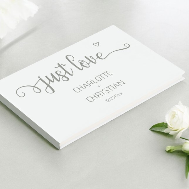 Nothing Fancy Just Love Guest Book (Nothing Fancy Just Love Guest Book from Ricaso. in sage green and white )