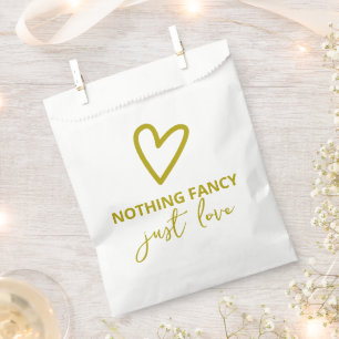 Nothing Fancy Just Love Heart Groovy Green Wedding Favour Bags
