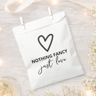 Nothing Fancy Just Love Heart Pattern Wedding Favour Bags