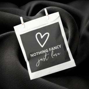 Nothing Fancy Just Love Heart Pattern Wedding Favour Bags
