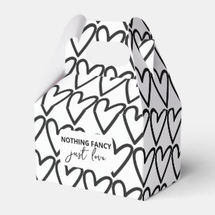 Nothing Fancy Just Love Heart Pattern Wedding Favour Box