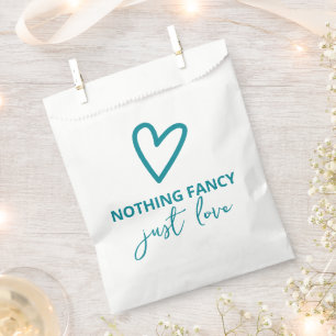 Nothing Fancy Just Love Heart Retro Wedding Favour Bags