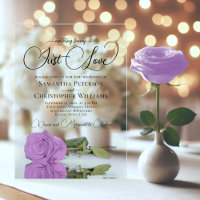 Nothing Fancy Just Love Lilac Purple Rose Wedding