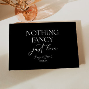 Nothing Fancy Just Love Minimalist Casual Wedding Guest Book