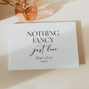 Nothing Fancy Just Love Minimalist Casual Wedding Guest Book