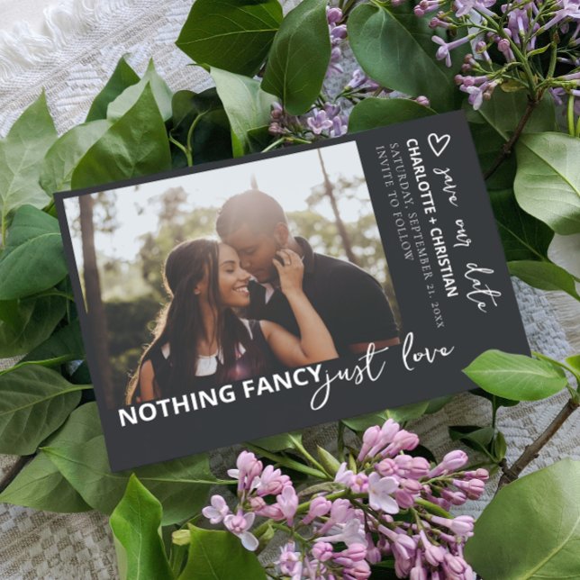 Nothing Fancy Just Love Minimalist Save The Date (Nothing Fancy Just Love Minimalist Wedding Save the date from Ricaso. Wedding collection)