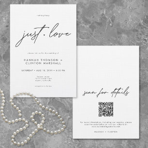 Nothing Fancy Just Love Minimalist Wedding Invitation
