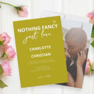 Nothing Fancy Just Love Minimalist Wedding Invitation