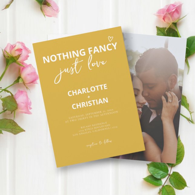 Nothing Fancy Just Love Minimalist Wedding Invitation (Nothing Fancy Just Love Minimalist Wedding Invitations from Ricaso. Mix & Match wedding collection)