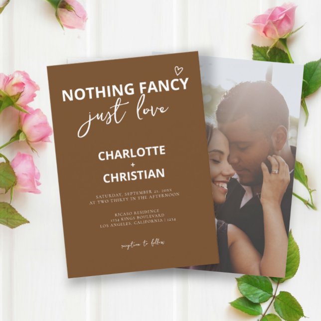 Nothing Fancy Just Love Minimalist Wedding Invitation (Nothing Fancy Just Love Minimalist Wedding Invitations from Ricaso. Mix & Match wedding collection)