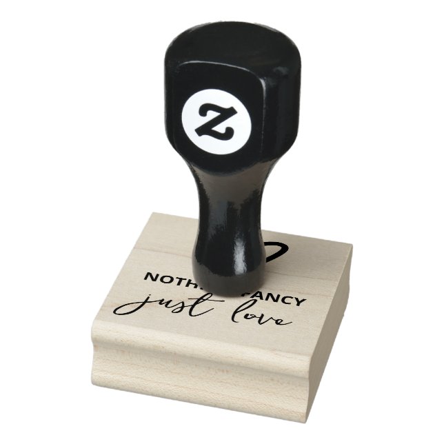 Nothing Fancy Just Love Minimalist Wedding Rubber Stamp (Stamp)
