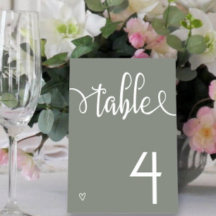 Nothing Fancy Just Love Minimalist Wedding Table Number