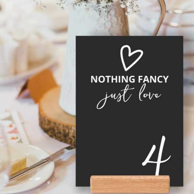 Nothing Fancy Just Love Minimalist Wedding Table Number (Nothing Fancy Just Love Minimalist Wedding Table Numbers from Ricaso 
Easy add your numbers)