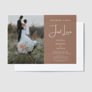 Nothing Fancy Just Love Mocha Mousse Invitation