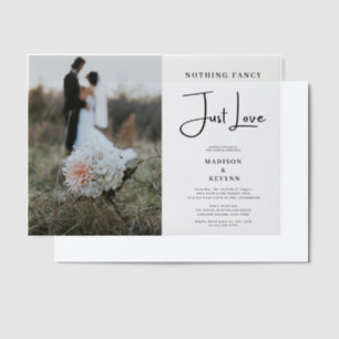 Nothing Fancy Just Love Mocha Mousse Invitation