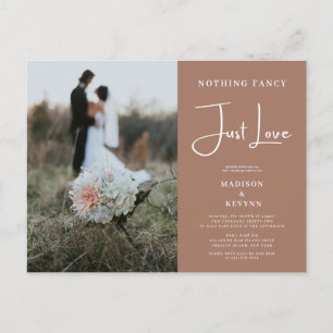 Nothing Fancy Just Love Mocha Mousse Invitation Postcard