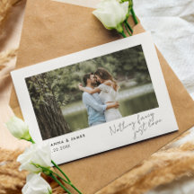 “Nothing Fancy, Just Love” Modern Announcement