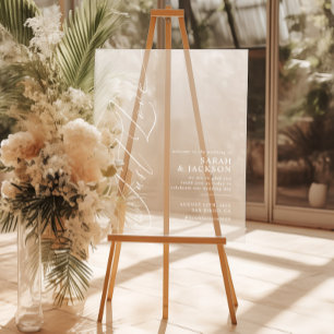 Nothing Fancy Just Love Modern Wedding Welcome Acrylic Sign