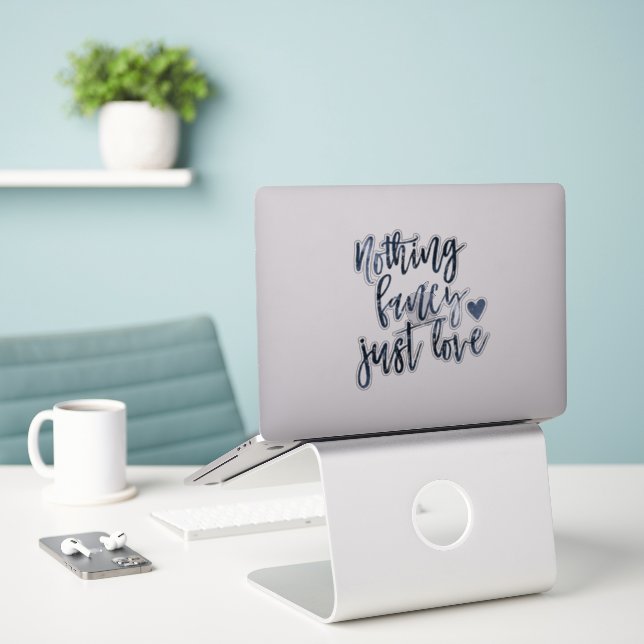 Nothing Fancy Just Love | Moody Navy Blue Wedding (Laptop On Desk)