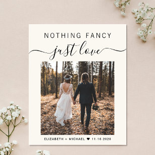 Nothing Fancy Just Love Photo Wedding Reception