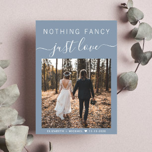 Nothing Fancy Just Love Photo Wedding Reception Invitation