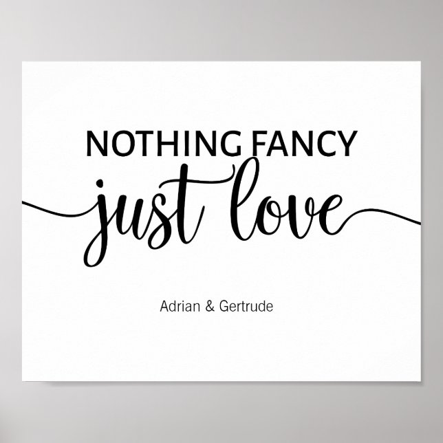 Nothing Fancy Just Love Poster (Front)