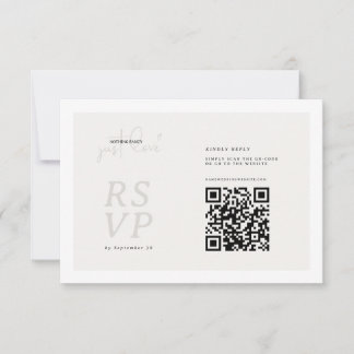 Nothing Fancy Just Love QR-code RSVP Card