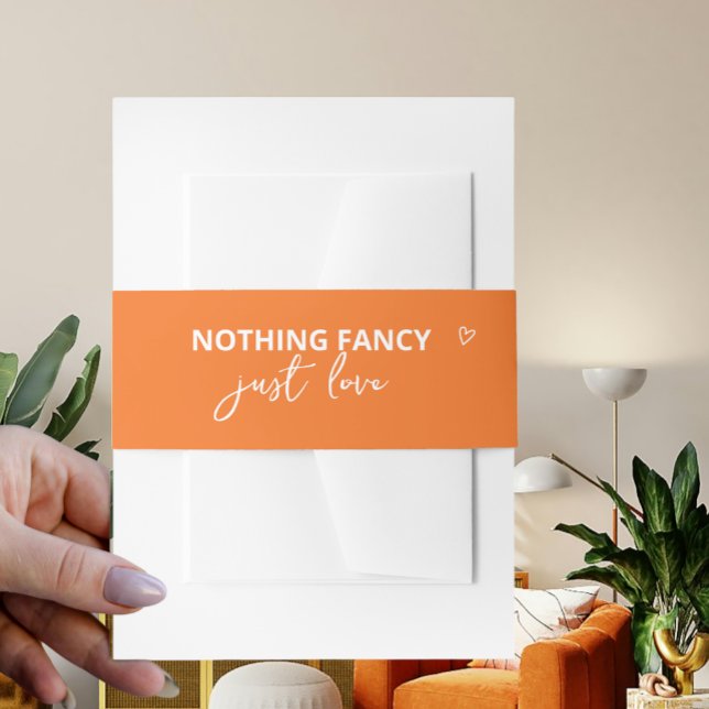 Nothing Fancy Just Love Retro 70s Colourful Weddin Invitation Belly Band (Nothing Fancy Just Love Retro 70s Colorful Wedding Invitation Belly Bands from Ricaso. Mix & match)