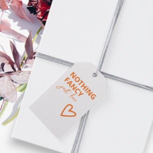 Nothing Fancy Just Love Retro Wedding Gift Tags