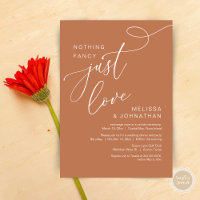 Nothing Fancy, Just Love, Romantic Wedding Dinner