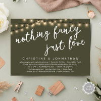 Nothing Fancy, Just Love Rustic Wedding Dinner