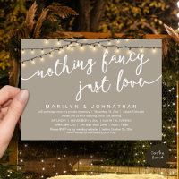 Nothing Fancy, Just Love, Rustic Wedding Dinner