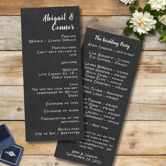 Nothing Fancy Just Love Simple Casual Chalkboard Programme (Creator Uploaded)