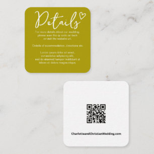 Nothing Fancy Just Love Simple QR Code Enclosure Card
