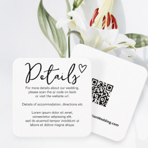 Nothing Fancy Just Love Simple QR Code Enclosure Card