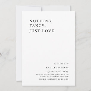Nothing fancy just love stylish Wedding Invitation