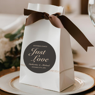 Nothing Fancy Just Love Wedding Classic Round Sticker