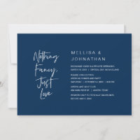 Nothing Fancy, Just Love, Wedding Elopement Party