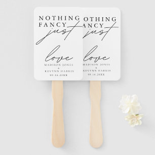 Nothing Fancy Just Love Wedding Hand Fan