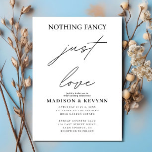 Nothing Fancy Just Love Wedding Invitation