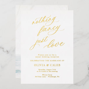Nothing Fancy Just Love Wedding Reception 