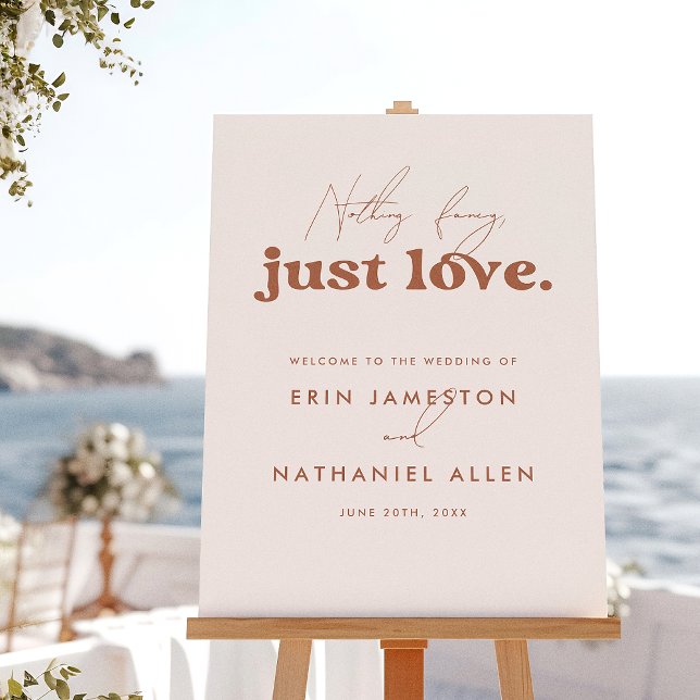 Nothing Fancy Just Love Wedding Welcome Sign (Creator Uploaded)