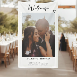 Nothing Fancy Just Love Welcome Wedding Banner