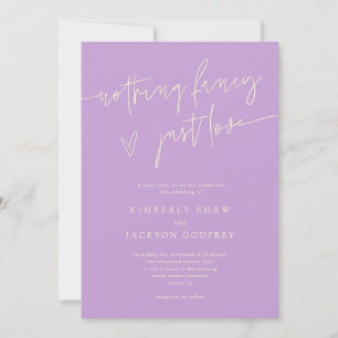 Nothing Fancy Just Love Wisteria Wedding  Invitation