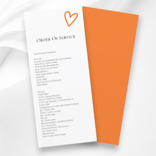 Nothing Fancy Order of Service Colourful Program Invitation