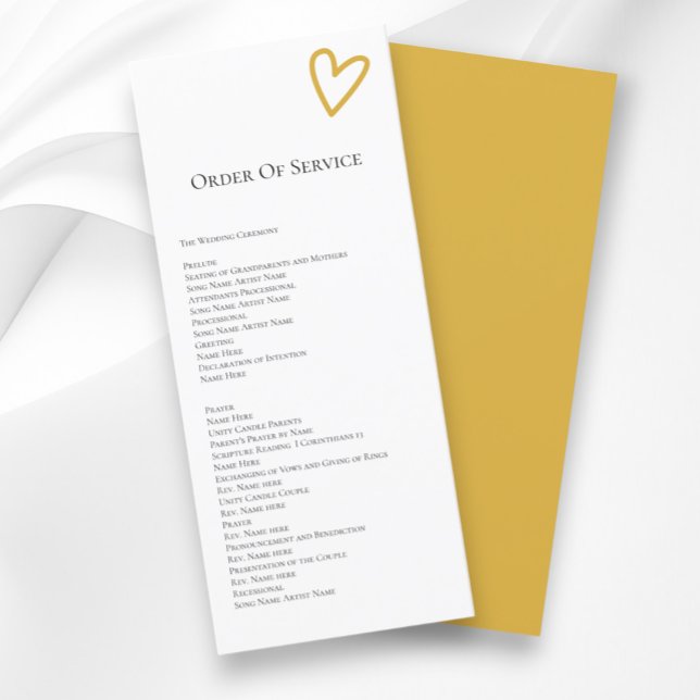 Nothing Fancy Order of Service Colourful Program Invitation (Nothing Fancy Order of Service Colorful Programs from Ricaso. Retro wedding colors, others available)