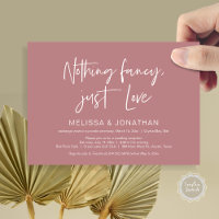 Nothing Fncy' Just Love, Wedding Elopement Party
